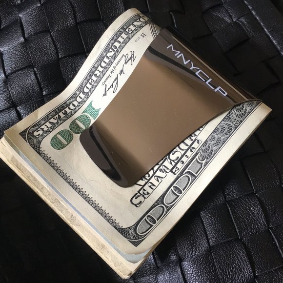 Black Chrome Money Clip/ Wallet - Picture 2 of 4